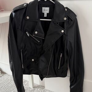 Nine West Black Leather Jacket for Women
